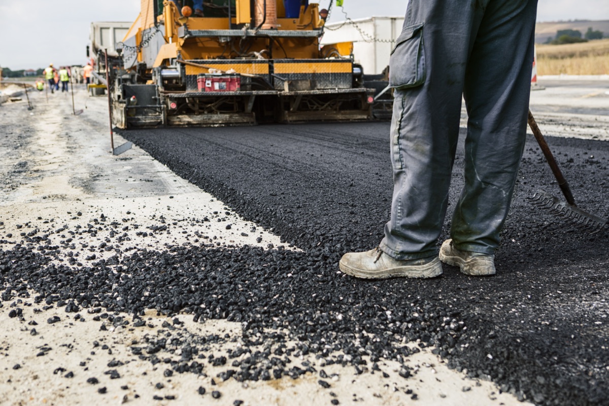 Asphalt paving and road construction